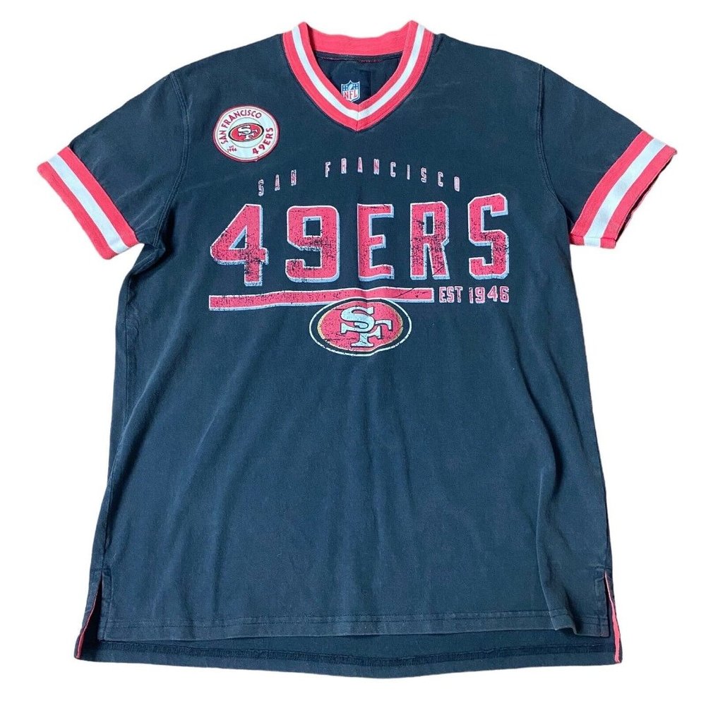 San Francisco 49ers Men’s Short Sleeve Tee - Navy with Red Accents